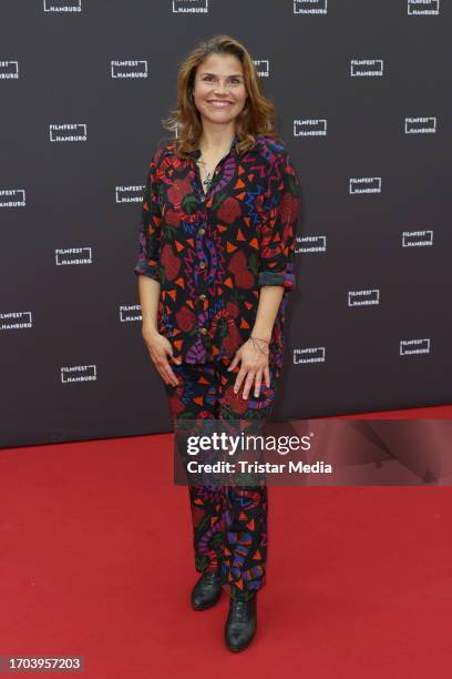 Katharina Wackernagel attends the "Last Exit Schinkenstrasse" premiere during the Hamburg film festival at Cinemaxx on October 2, 2023 in Hamburg,...