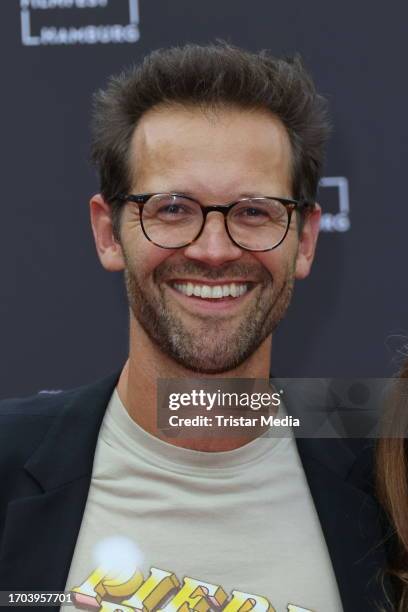 Jonas Grosch attends the "Last Exit Schinkenstrasse" premiere during the Hamburg film festival at Cinemaxx on October 2, 2023 in Hamburg, Germany.