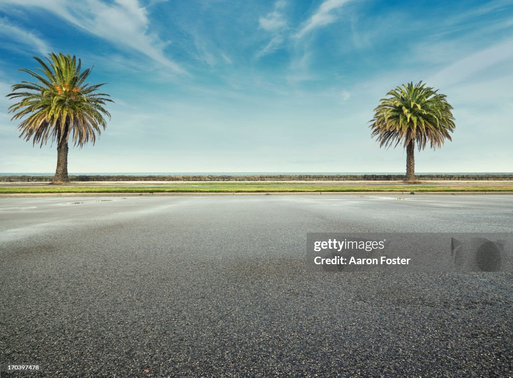 Beach parking lot