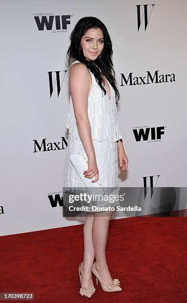 Actress Grace Phipps attends the Max Mara and W Magazine cocktail party to honor the Women In Film Max Mara Face of the Future Awards recipient...