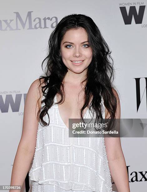 Actress Grace Phipps attends the Max Mara and W Magazine cocktail party to honor the Women In Film Max Mara Face of the Future Awards recipient...