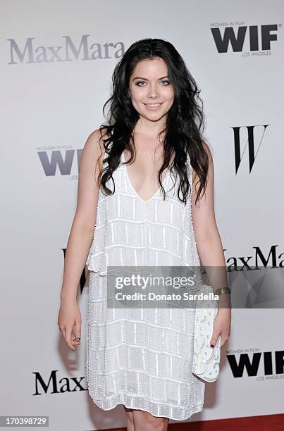 Actress Grace Phipps attends the Max Mara and W Magazine cocktail party to honor the Women In Film Max Mara Face of the Future Awards recipient...