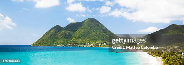 tropical island in the caribbean - isla martinica fotografías e imágenes de stock