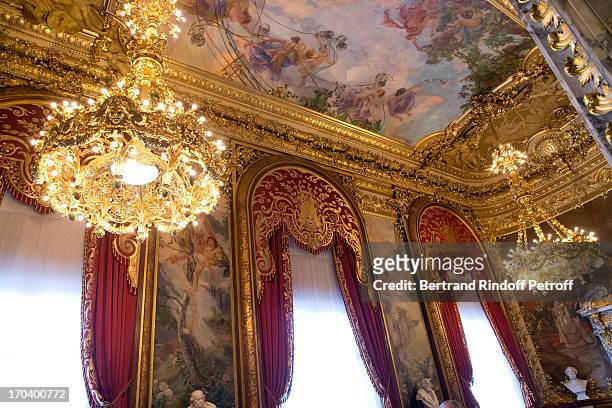 Details of the 'Foyer de l'Opera Comique'. 'World Monuments Fund Europe' private reception at the 'Foyer de l'Opera Comique' honoring the donors at...