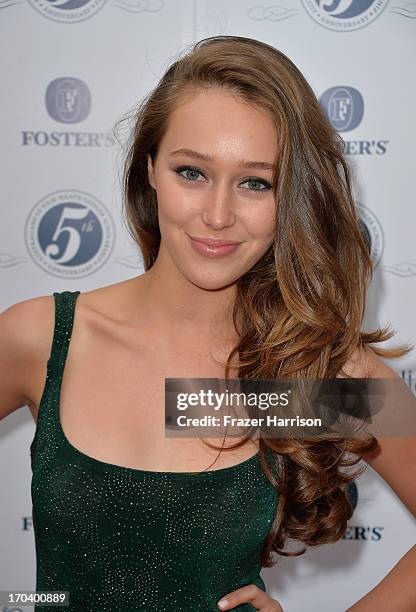 Actress Alycia Debnam Carey attends the Australians In Film and Heath Ledger Scholarship Host 5th Anniversary Benefit Dinner on June 12, 2013 in Los...