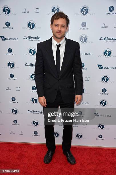 Actor Oliver Ackland attends the Australians In Film and Heath Ledger Scholarship Host 5th Anniversary Benefit Dinner on June 12, 2013 in Los...