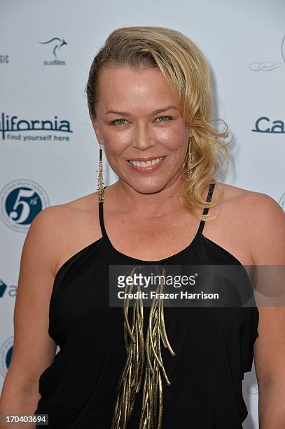 Actress Kym Wilson attends the Australians In Film and Heath Ledger Scholarship Host 5th Anniversary Benefit Dinner on June 12, 2013 in Los Angeles,...