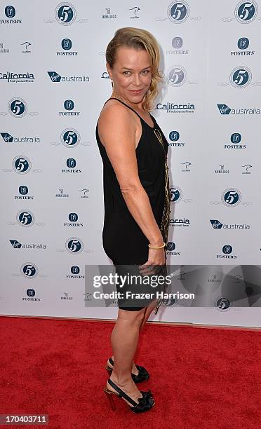 Actress Kym Wilson attends the Australians In Film and Heath Ledger Scholarship Host 5th Anniversary Benefit Dinner on June 12, 2013 in Los Angeles,...