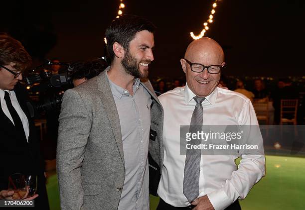 Actor Wes Bentley and Kim Ledger attend the Australians In Film and Heath Ledger Scholarship Host 5th Anniversary Benefit Dinner on June 12, 2013 in...