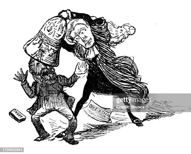 british satire caricature comic cartoon illustration - london attack stock illustrations