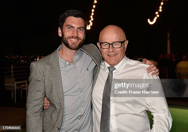 Actor Wes Bentley and Kim Ledger attend the Australians In Film and Heath Ledger Scholarship Host 5th Anniversary Benefit Dinner on June 12, 2013 in...