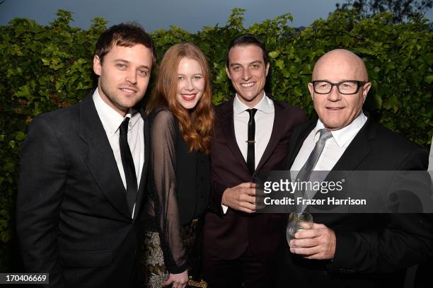 Actors Oliver Ackland, Anna McGahan, James Mackay and Kim Ledger attend the Australians In Film and Heath Ledger Scholarship Host 5th Anniversary...