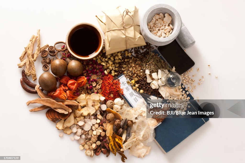 Traditional Chinese herbal medicine therapy with ancient Chinese medical book