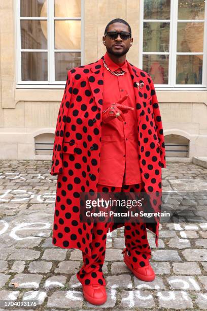 Usher attends the Marni Womenswear Spring/Summer 2024 show as part of Paris Fashion Week on September 27, 2023 in Paris, France.