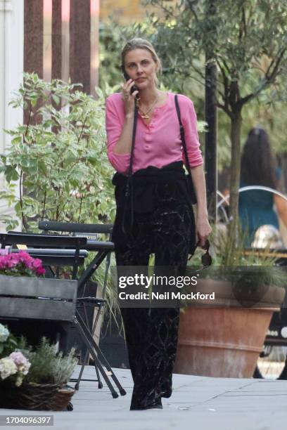 Donna Air and her daughter Freya Aspinall seen in Chelsea on September 26, 2023 in London, England.