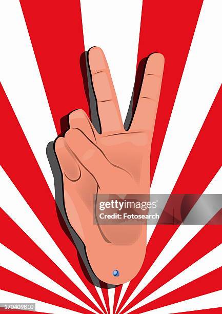 ilustrações, clipart, desenhos animados e ícones de hand sign victory - peace sign