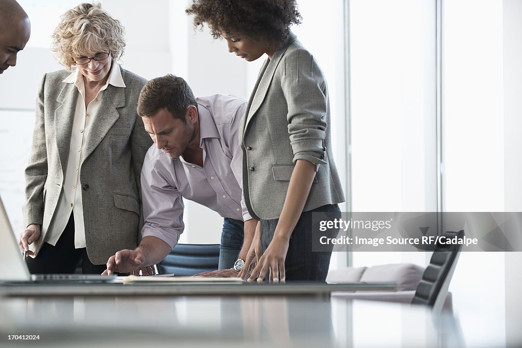 Business people talking in meeting