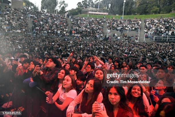 Atmosphere as Orion Sun performs during the "Superpowers" world tour at The Greek Theatre on September 26, 2023 in Berkeley, California.