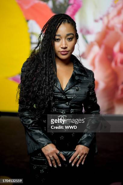 Amandla Stenberg at Chanel Ready To Wear Spring 2024 held at Grand Palais Ephémère on October 3, 2023 in Paris, France.