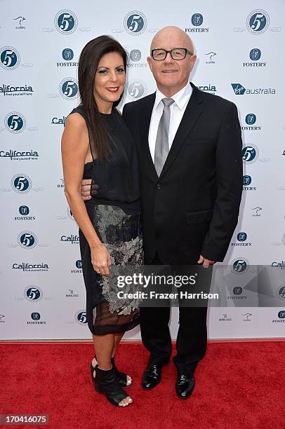 Ines Ledger and Kim Ledger attend the Australians In Film and Heath Ledger Scholarship Host 5th Anniversary Benefit Dinner on June 12, 2013 in Los...