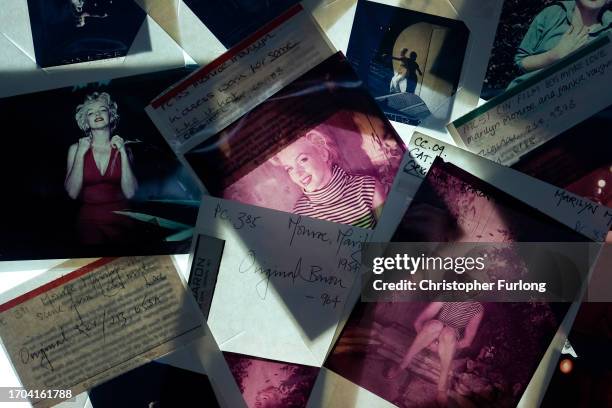 Colour transparencies by the photographer Baron, depicting Marilyn Monroe, at the Getty Images Hulton Archive, London E16, 12th September 2023.