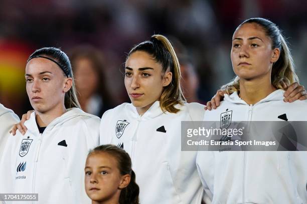 Olga Carmona of Spain getting into the field with her teammates during the UEFA Women's Nations League Group D match between Spain and Switzerland at...