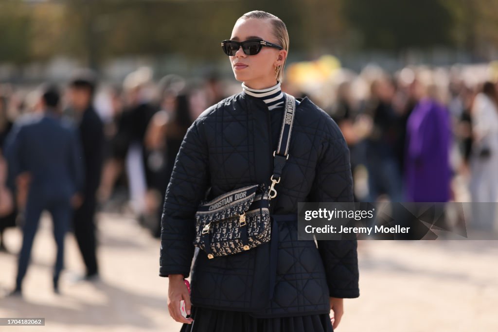 Street Style - Paris Fashion Week - Womenswear Spring/Summer 2024 - Day Two