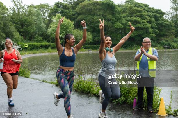 living their healthy lifestyle - seniors exercising stock pictures, royalty-free photos & images