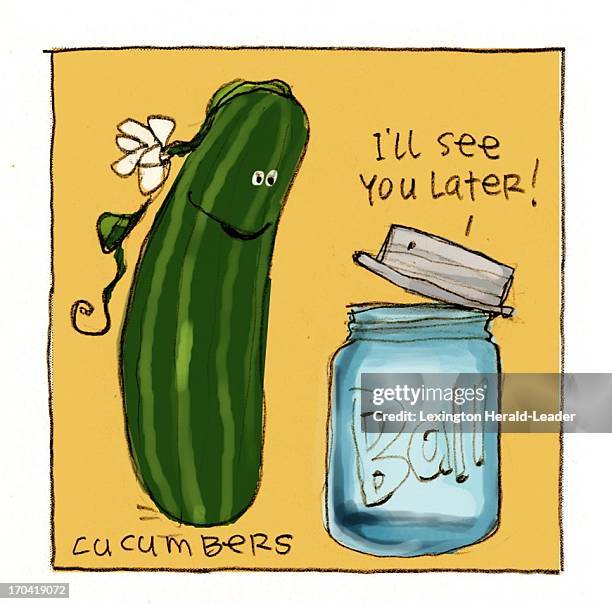 Dpi Chris Ware illustration of cucumber.