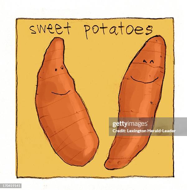 Dpi Chris Ware illustration of sweet potatoes.