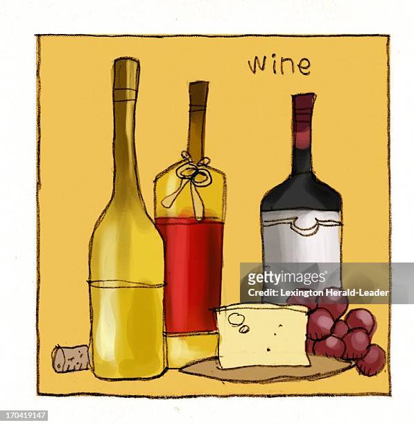 Dpi Chris Ware illustration of wine.