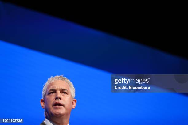 Steve Barclay, UK health secretary, on the day three of the UK Conservative Party Conference in Manchester, UK, on Tuesday, Oct. 3, 2023. Prime...