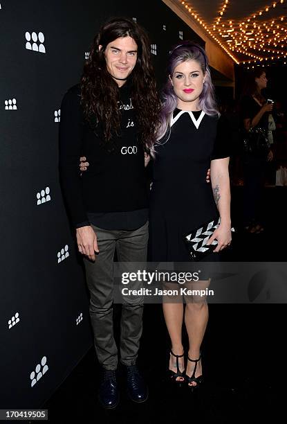 Chef Matthew Mosshart and TV personality Kelly Osbourne attend the new Myspace launch event at the El Rey Theatre on June 12, 2013 in Los Angeles,...