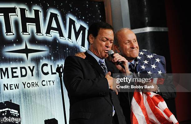 Joe Piscopo and Founder of WTC Tribute Center, Lee Ielpi attends Laughter Saves Lives Comedy Night to Benefit The Tribute 9/11 Visitor Center at...