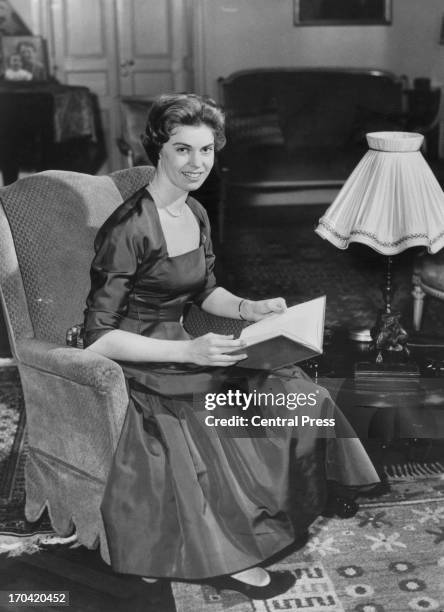 Portrait shot of Princess Margaretha of Sweden at the Royal Palace, Stockholm, Sweden, 31st December 1957.