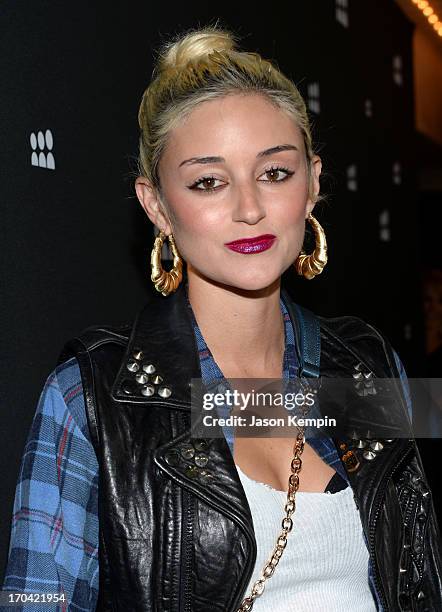 Model Caroline D'Amore attends the new Myspace launch event at the El Rey Theatre on June 12, 2013 in Los Angeles, California