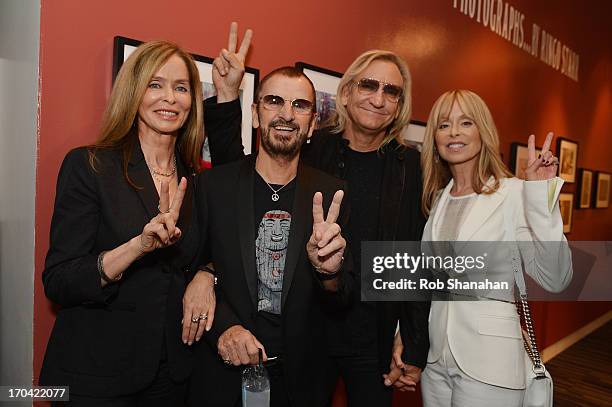 Barbara Bach, Ringo Starr, Joe Walsh and Marjorie Walsh attend "Ringo: Peace & Love" at The GRAMMY Museum on June 12, 2013 in Los Angeles, California.