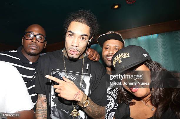 Manager Geret K, rapper Gunplay, Warren Tesheira and songwriter Jane't "Jnay" Sewell-Ulepic attend S.O.B.'s on June 12, 2013 in New York City.