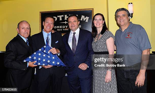 Founder of WTC Tribute Center, Lee Ielpi, Joe Piscopo, Greg Kelly and John Larocchia attends Laughter Saves Lives Comedy Night to Benefit The Tribute...