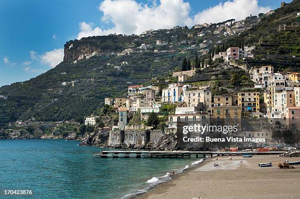 the village of minori, amalfi peninsula - アマルフィ海岸 ストックフォトと画像