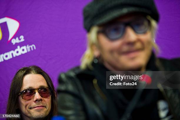 Matt Sorum and Myles Kennedy at the Jacaranda FM studios on June 12 in Johannesburg, South Africa. Kings of Chaos performed in Cape Town on June 8,...