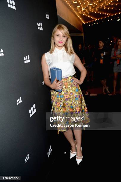 Actress Dianna Agron attends the new Myspace launch event at the El Rey Theatre on June 12, 2013 in Los Angeles, California