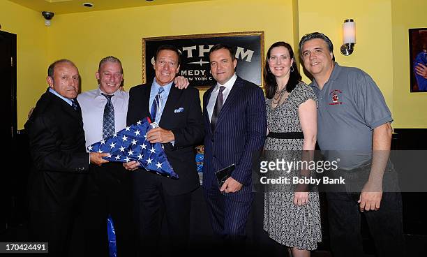 Founder of WTC Tribute Center Lee Lelpi, Jeff Norris, Joe Piscopo, Greg Kelly and John Larocchia attends Laughter Saves Lives Comedy Night to Benefit...