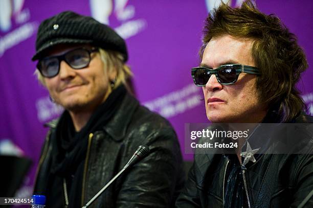 Matt Sorum and Glen Hughes at the Jacaranda FM studios on June 12 in Johannesburg, South Africa. Kings of Chaos performed in Cape Town on June 8,...