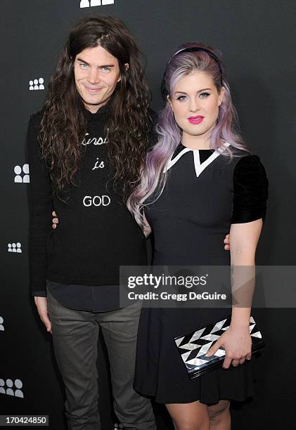 Personality Kelly Osbourne and Matthew Mosshart arrive at the Myspace event at El Rey Theatre on June 12, 2013 in Los Angeles, California.