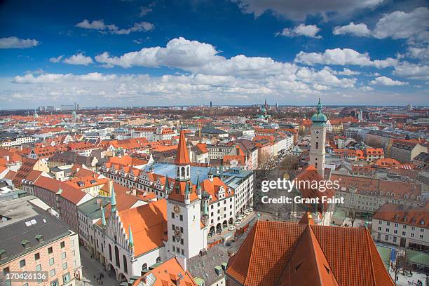 overview of city. - munich aerial stock pictures, royalty-free photos & images