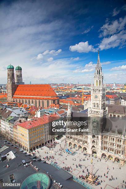 public square - munich marienplatz stock pictures, royalty-free photos & images