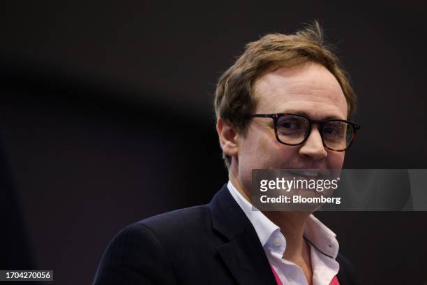 Tom Tugendhat, UK member of parliament, on the day three of the UK Conservative Party Conference in Manchester, UK, on Tuesday, Oct. 3, 2023. Prime...