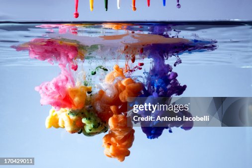Acrylic paints in water Acrylic paints in water
