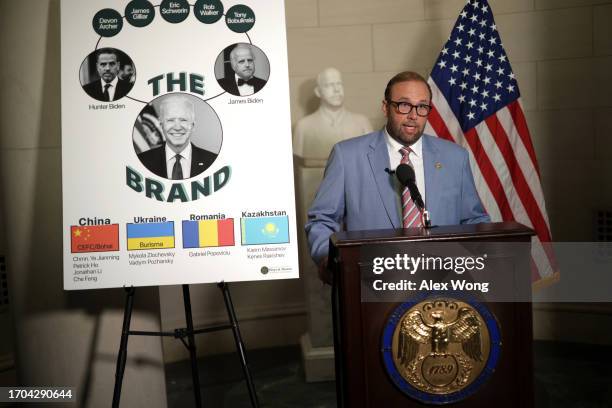 Chairman of the House Ways and Means Committee Rep. Jason Smith speaks during a news conference at the House Longworth Office Building on Capitol...